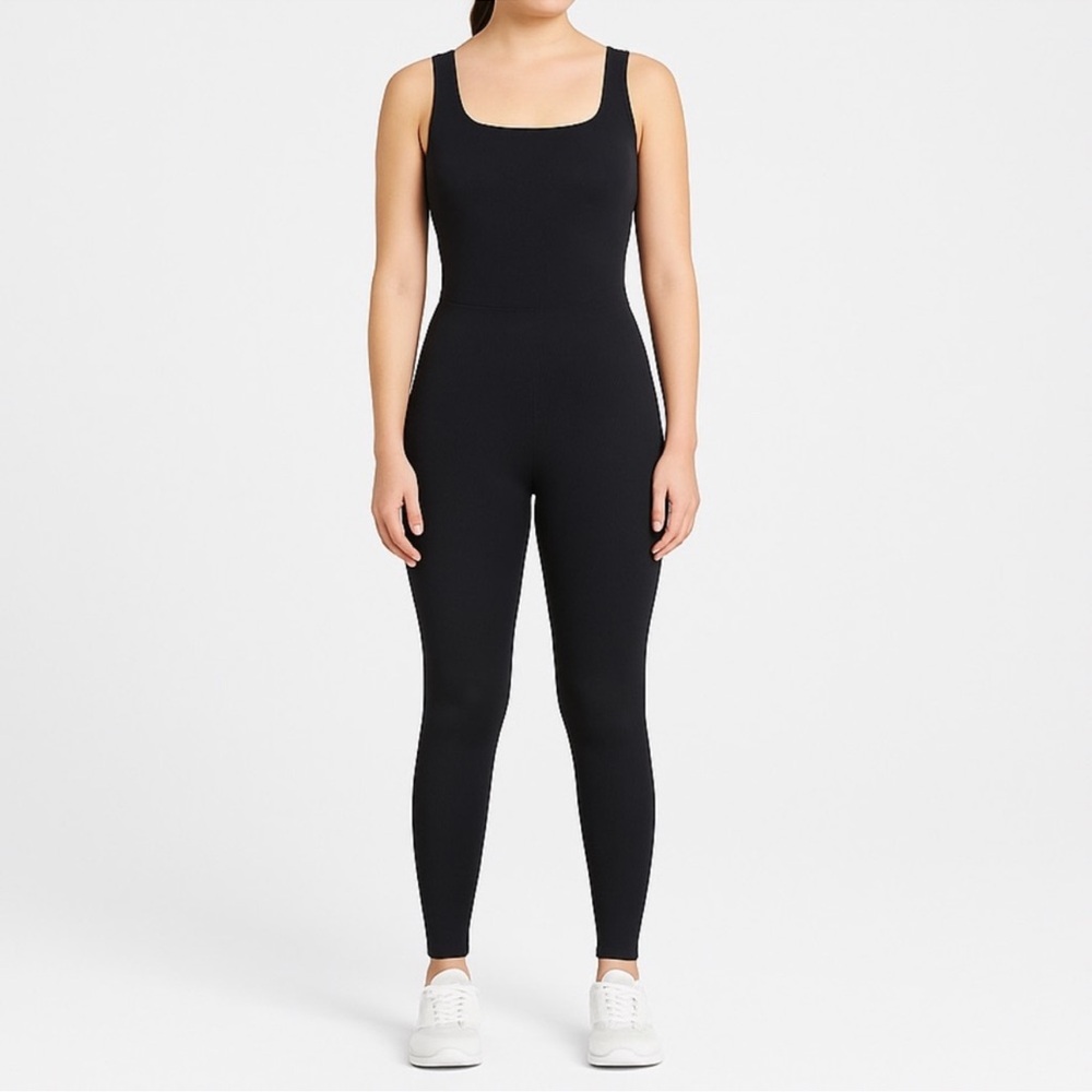 Women's Black Jumpsuit ribbed ALL IN MOTION NWT